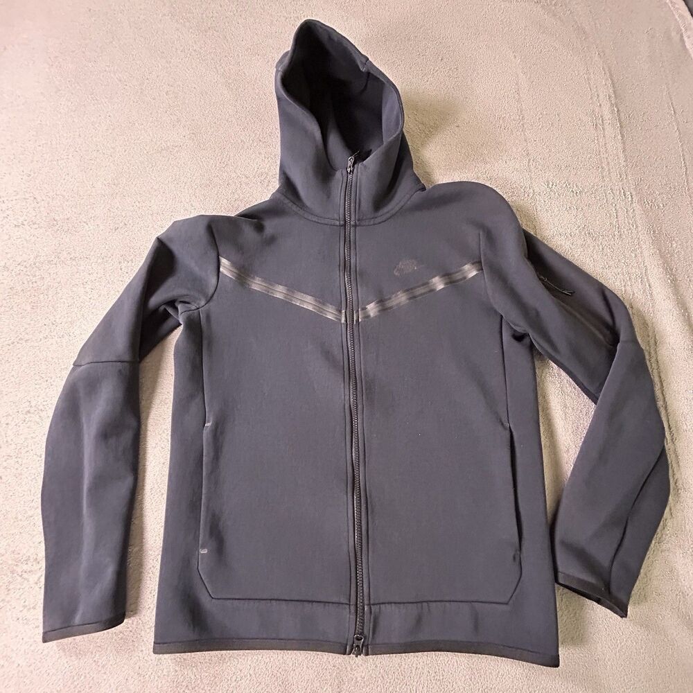 Nike Tech Fleece Full Zip Hoodie Jacket Mens Medium Tall Black Windrunner